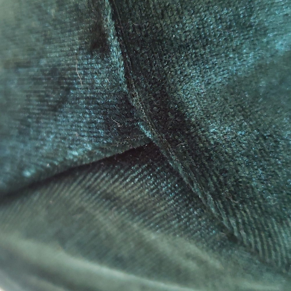 Emerald Green Velvet Ruched Tulip Wrap Dress Long Sleeve S - Picture 10 of 14
